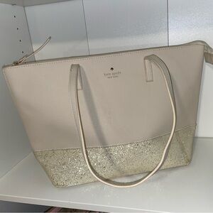kate spade Light Pink Glitter Trim Tote Bag